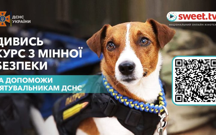 Пес Патрон проведе уроки по захисту від мінної небезпеки
