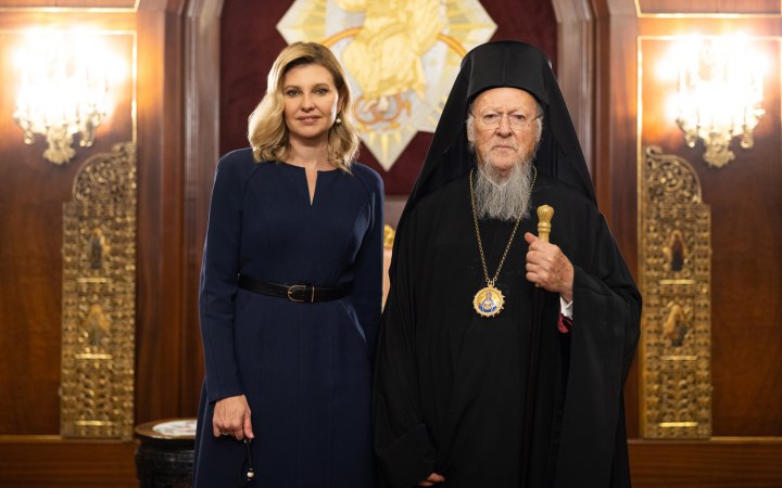 Зеленська подякувала Вселенському патріарху Варфоломію за підтримку українського народу