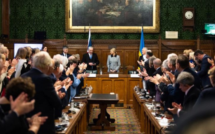 Зеленська виступила перед британським парламентом