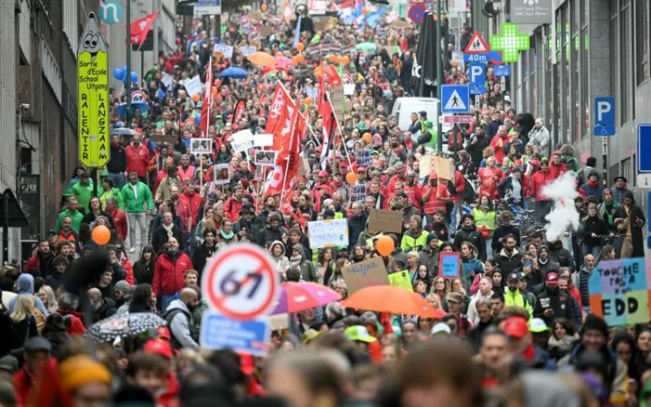 У Брюсселі 100 тисяч людей влаштували антиурядовий протест